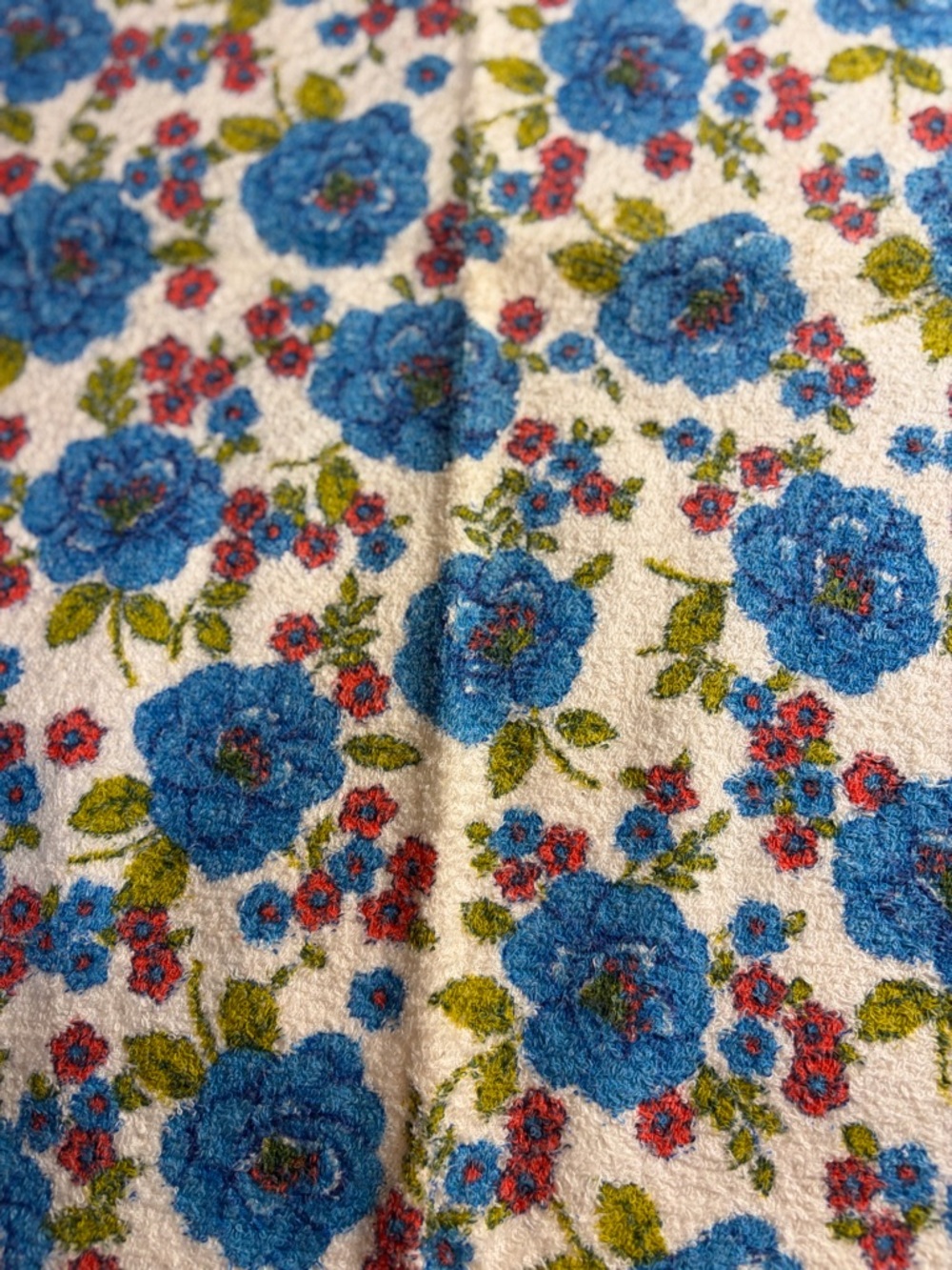 Rare Vintage 60s-70s West Germany Floral Hand Towel - New Old Stock MCM
